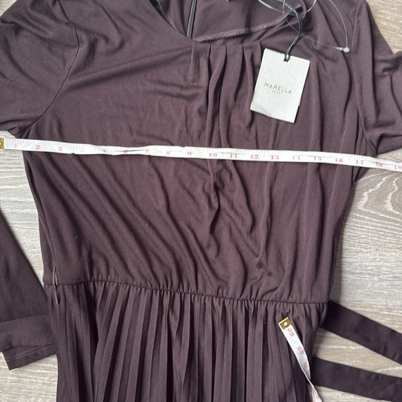 NEW Marella Zufolo Pleated Midi Dress large - Picture 14 of 16
